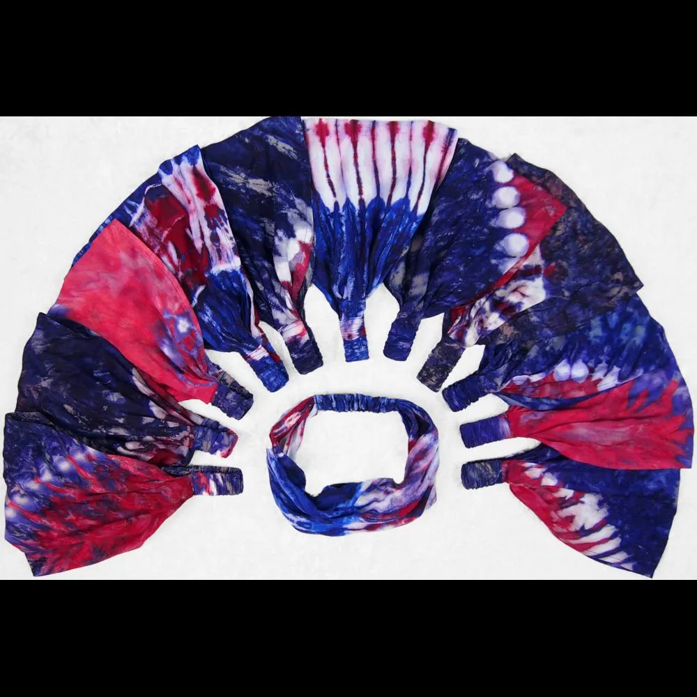 12 Red, White and Blue Elastic Bandana-Headbands ($1.43 each)