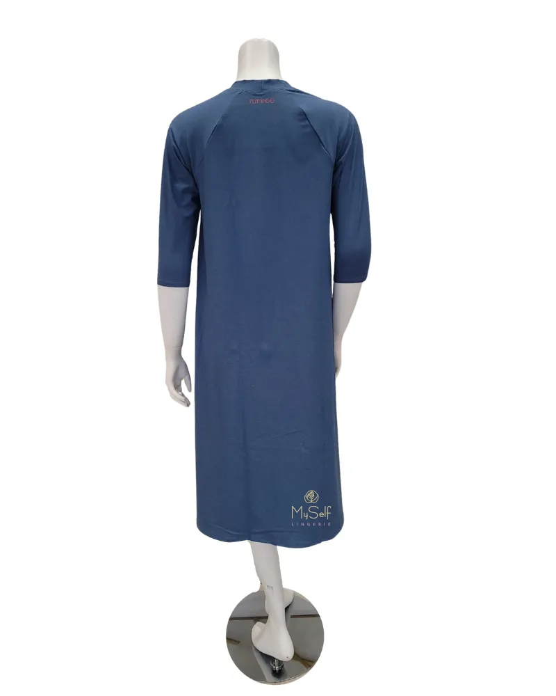 18FL201P-B Chambray Swing Swim Dress Petite Length