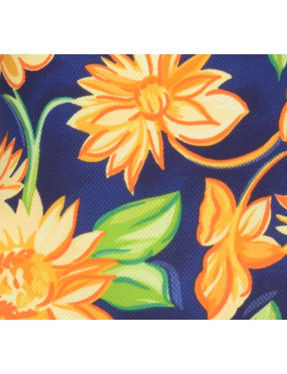 1990s Floral One-piece Swimsuit - S