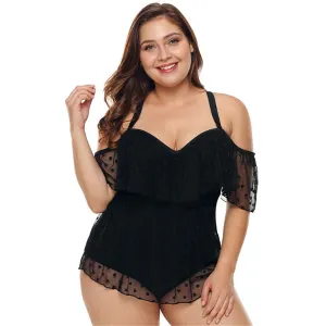 2021 Summer Women  LA CISNE Swimsuit  hot spring strapless mesh tulle one-piece Sizes L - 3XL