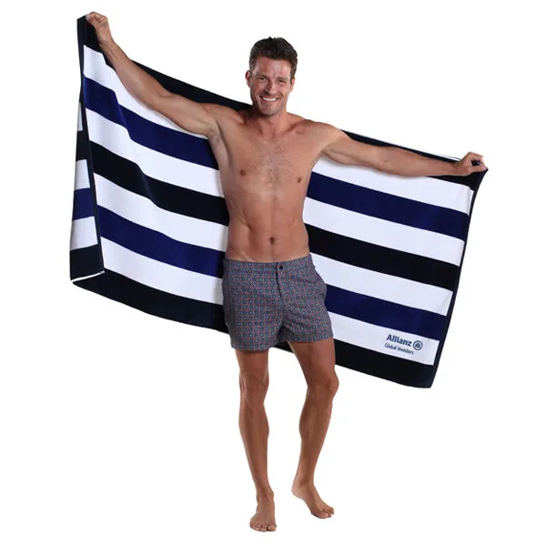 35 x 70 20 Lbs. Velour Cabana Stripe Towel (Q736211)