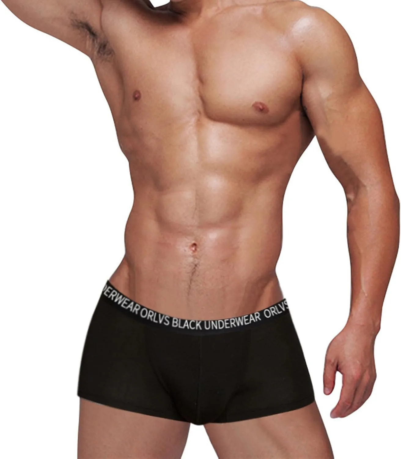 4Pcs Men's Ball Pouch Underwear Boxer Briefs Low Waist Jockstrap Bulge Enhancer Athletic Male Solid Color for Men