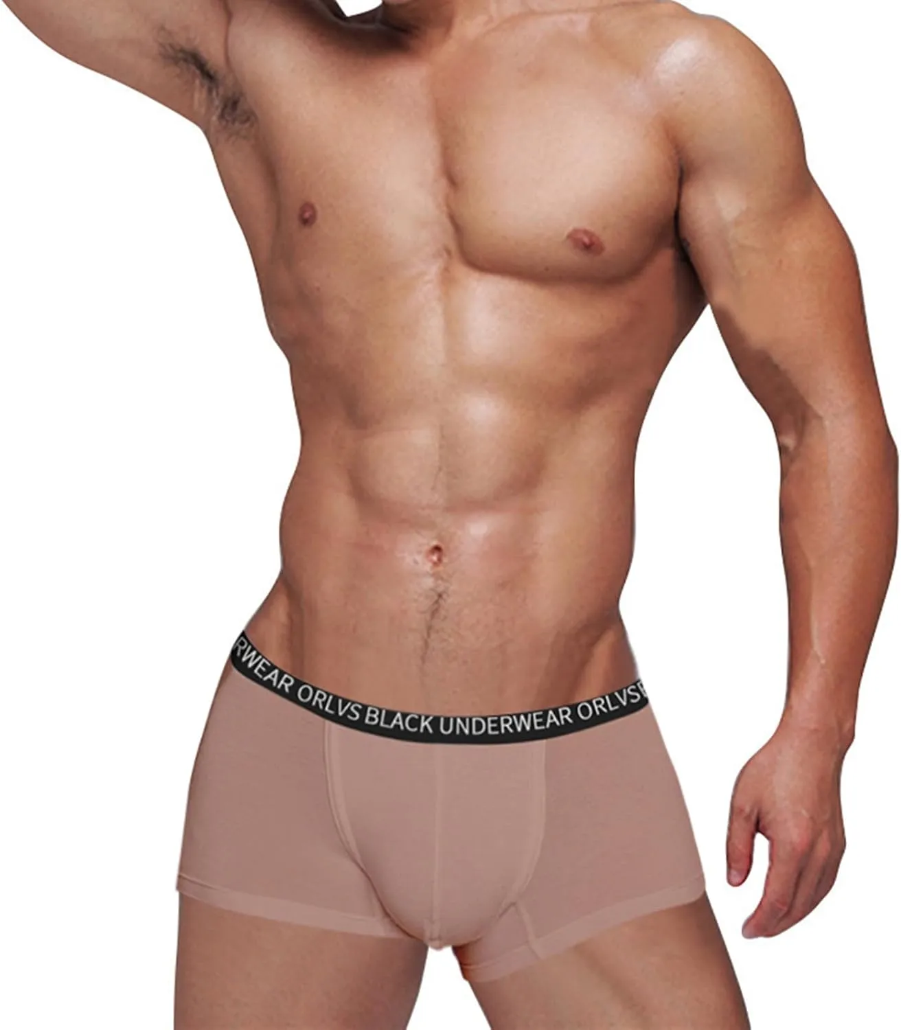 4Pcs Men's Ball Pouch Underwear Boxer Briefs Low Waist Jockstrap Bulge Enhancer Athletic Male Solid Color for Men