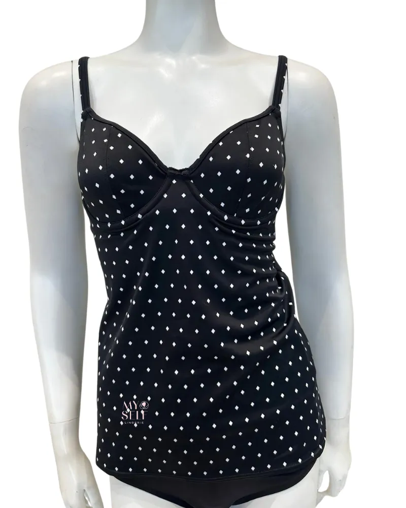 7238 Black Jewel Cove Underwire Swim Tankini Top