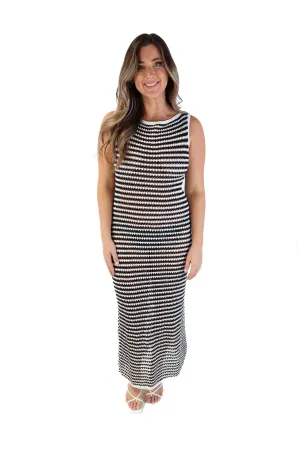 Abercrombie & fitch black/white knit midi cover up (m; retail $120)