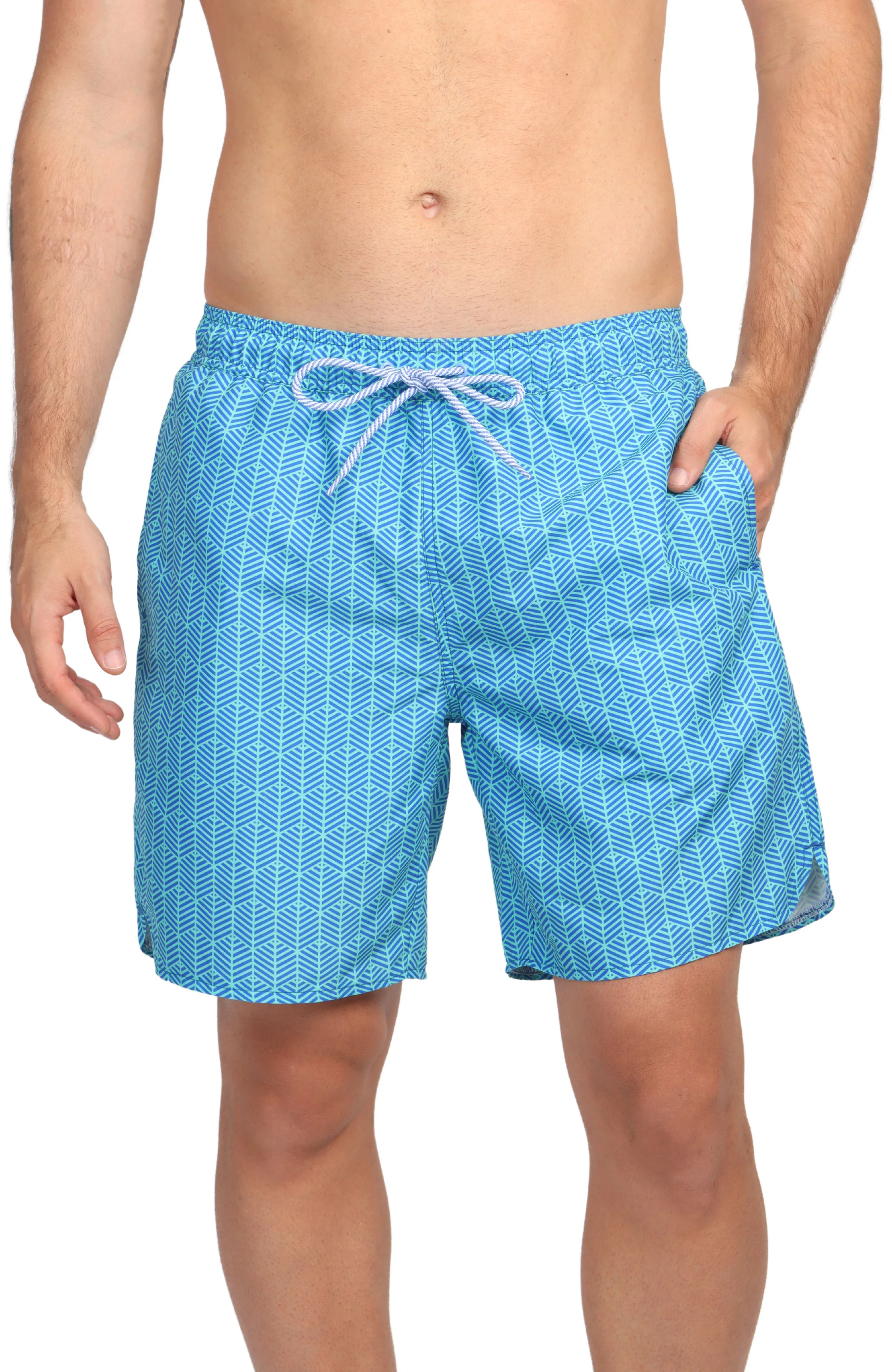 Abstract Geo Print Swim Shorts
