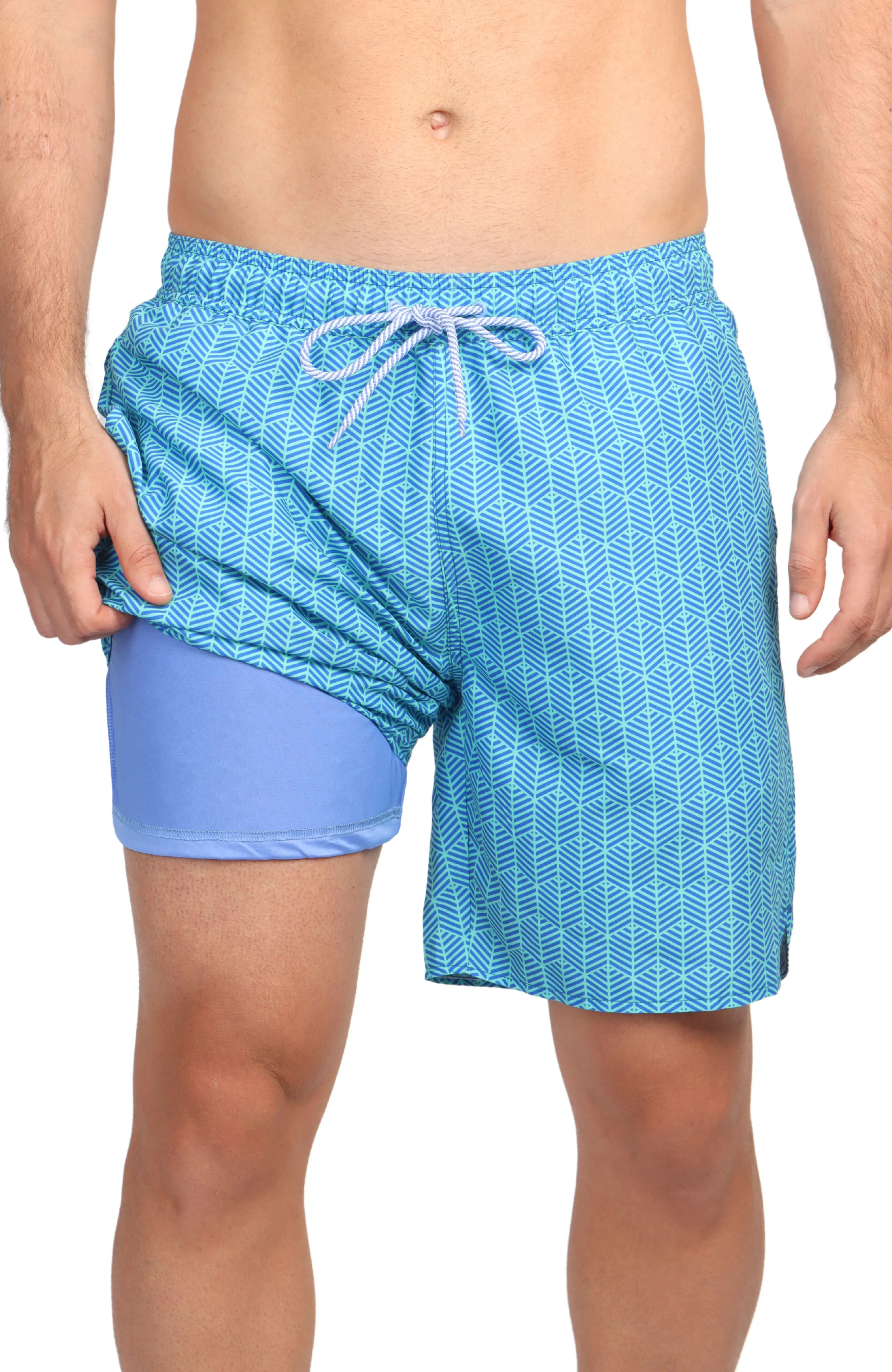 Abstract Geo Print Swim Shorts