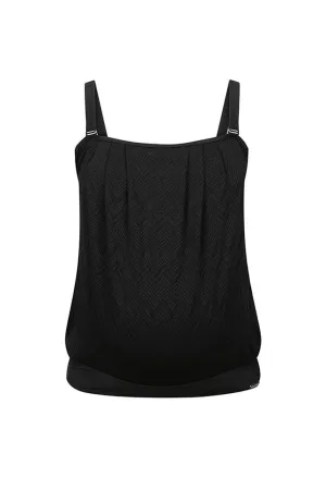 Acapulco Flouncy Maternity Black Bandeau Tankini Top