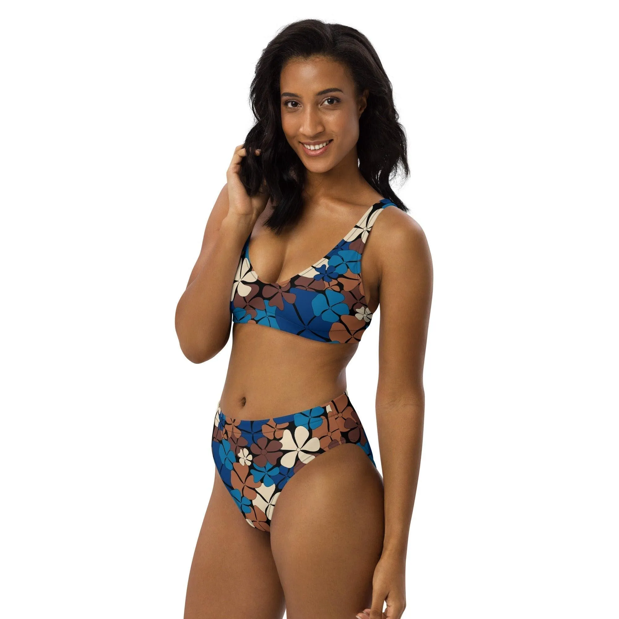ADELIE blue brown - Bikinis made of recycled material