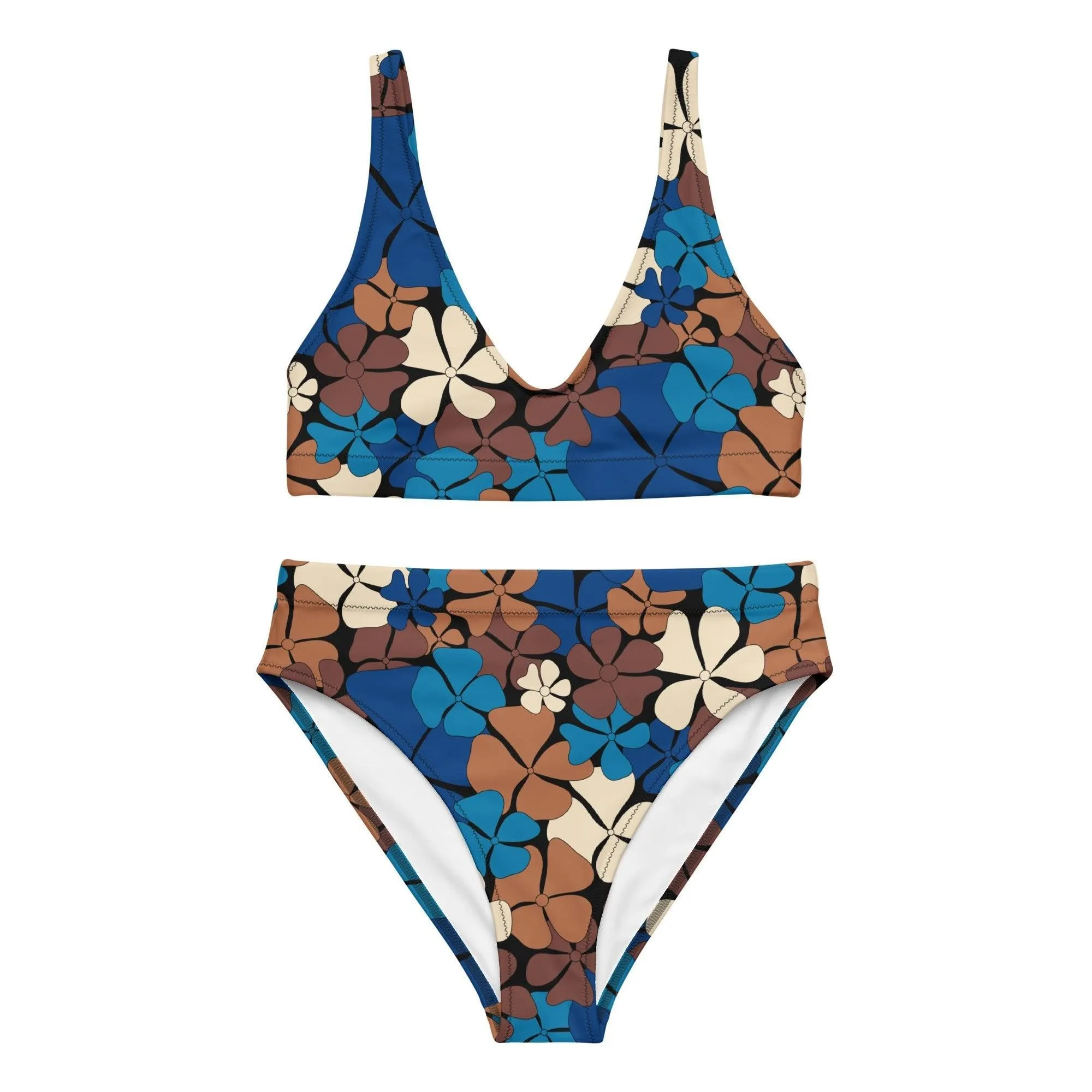 ADELIE blue brown - Bikinis made of recycled material