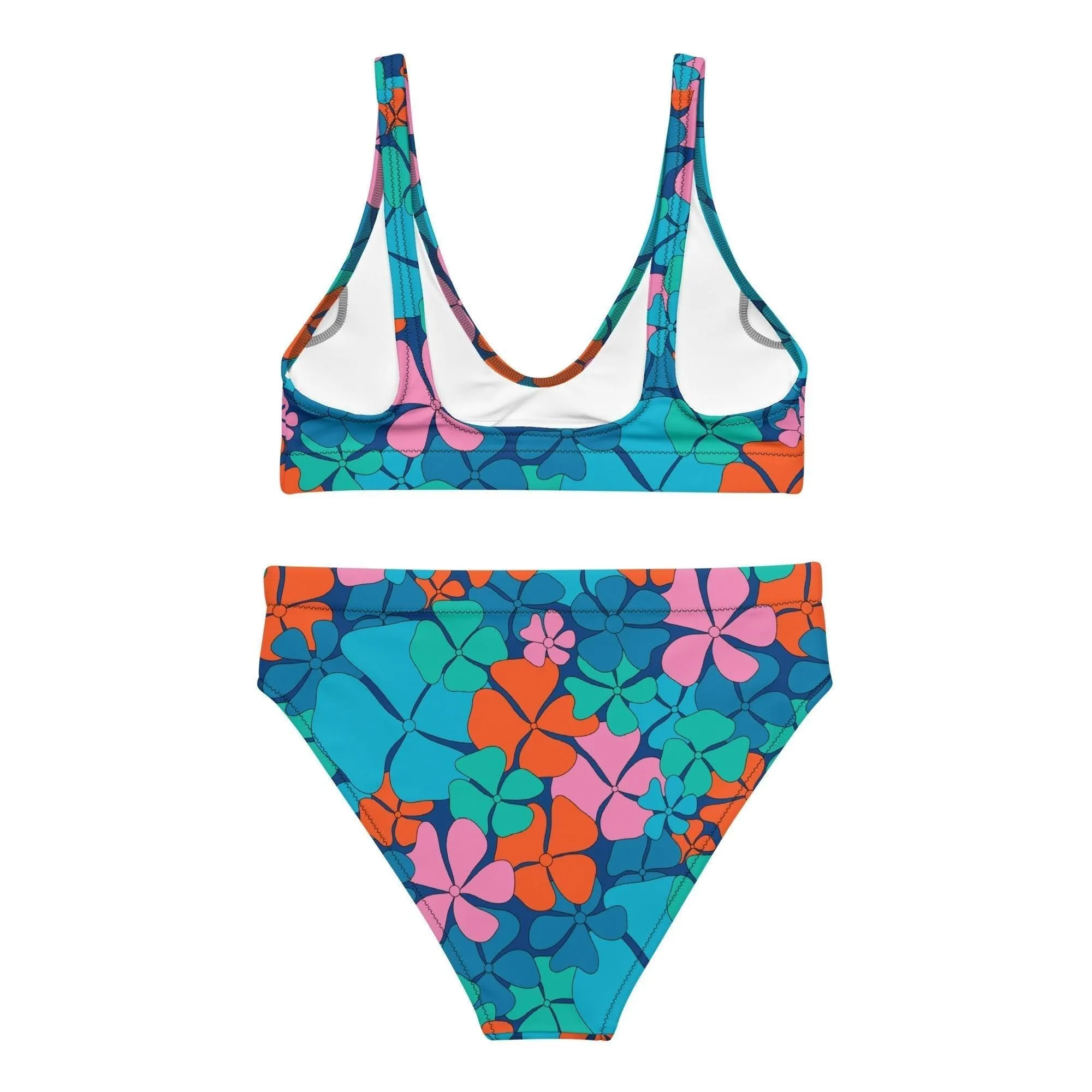 ADELIE orange blue - Bikinis made of recycled material