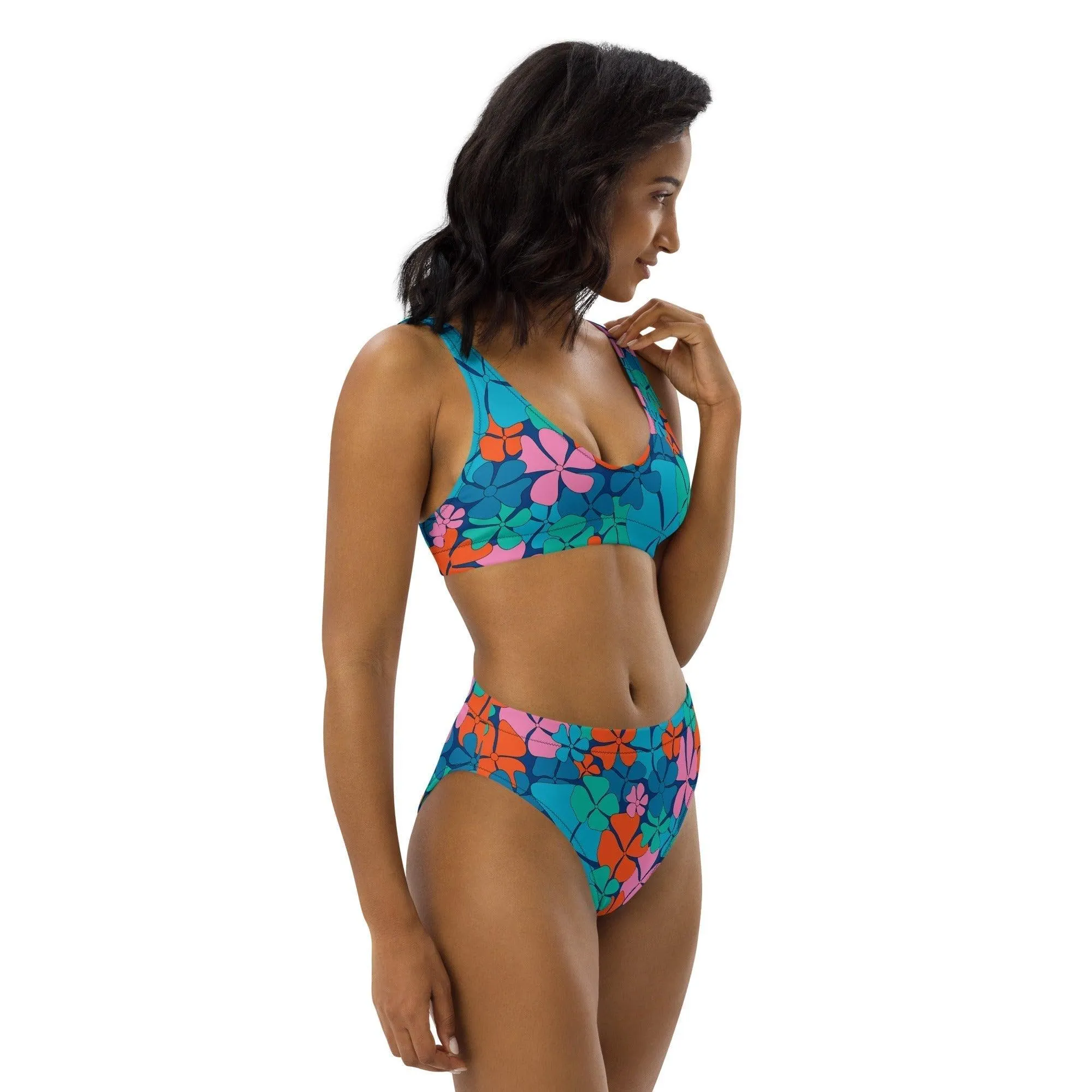 ADELIE orange blue - Bikinis made of recycled material