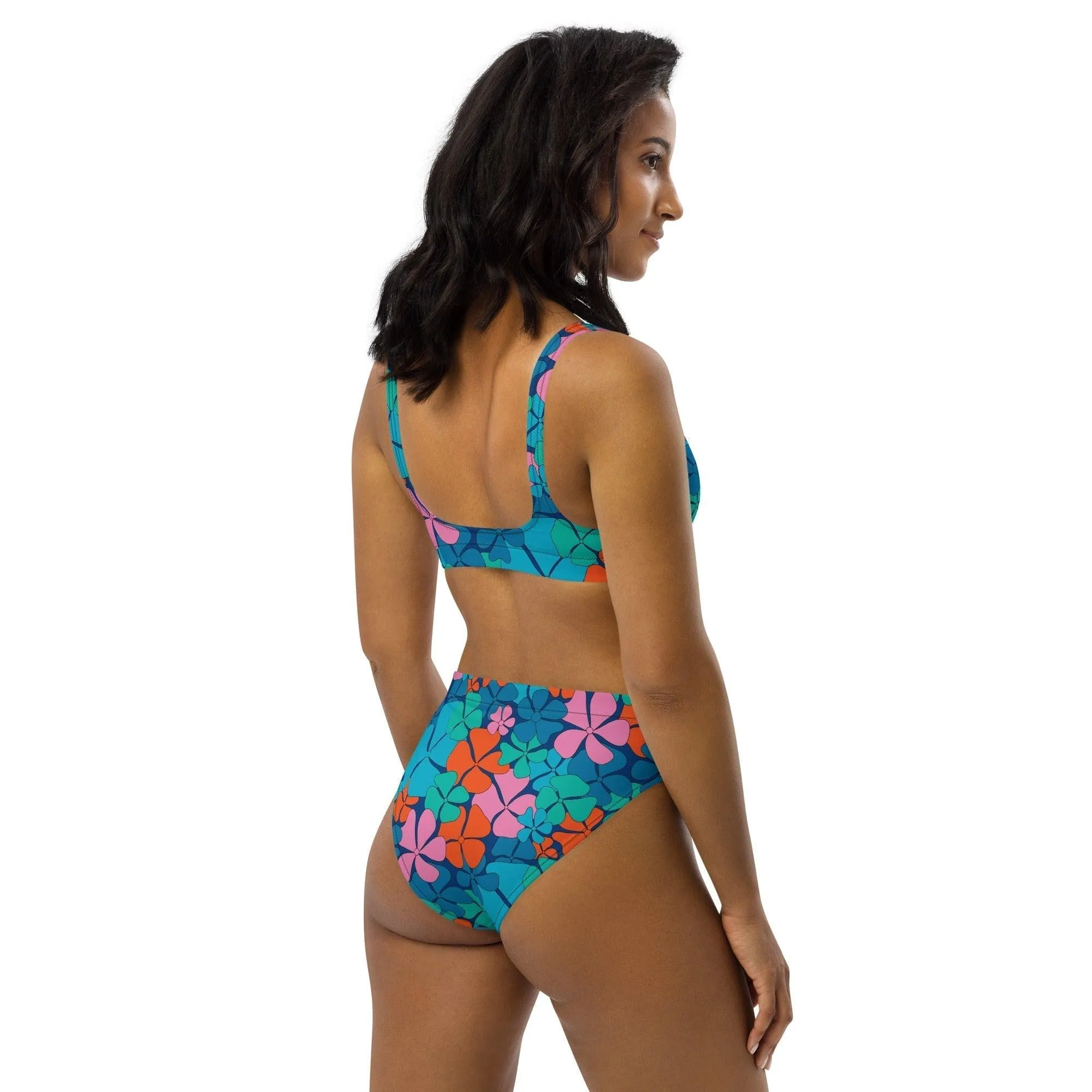 ADELIE orange blue - Bikinis made of recycled material