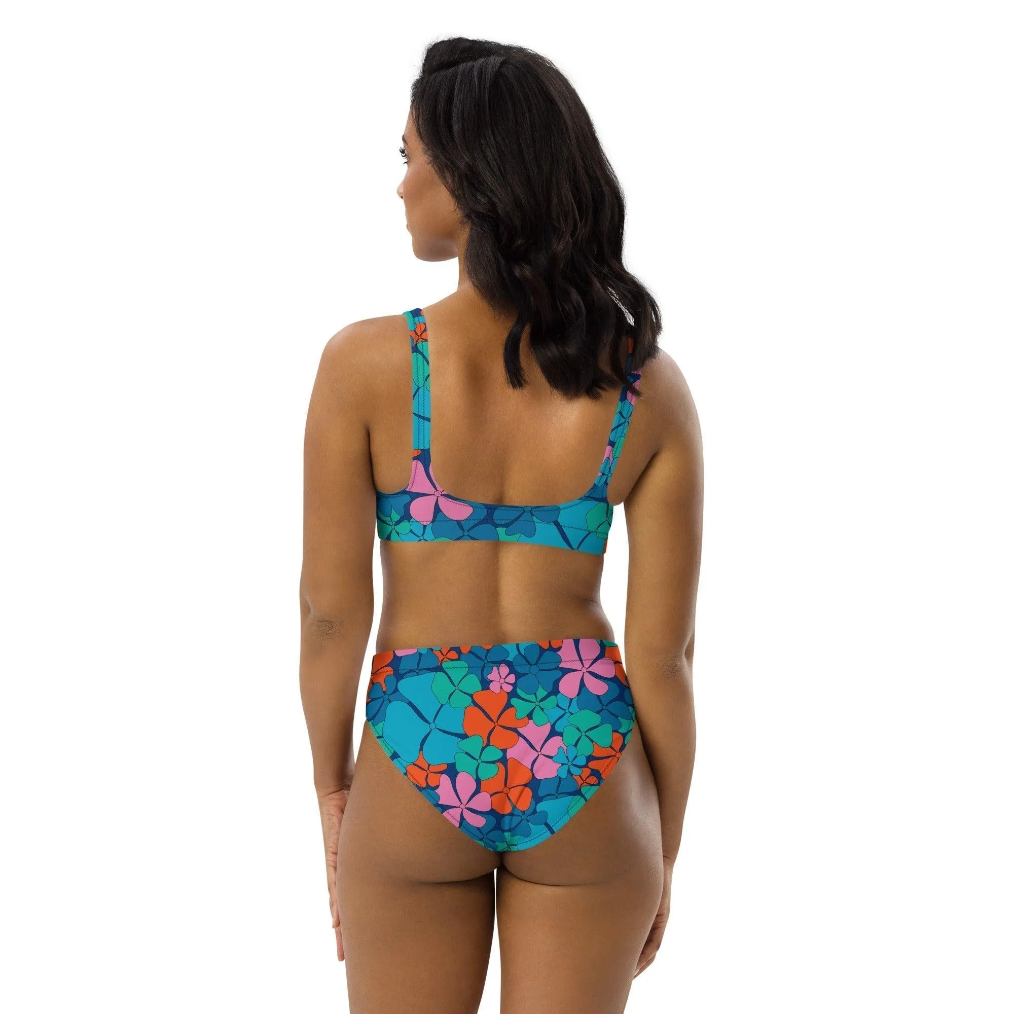 ADELIE orange blue - Bikinis made of recycled material