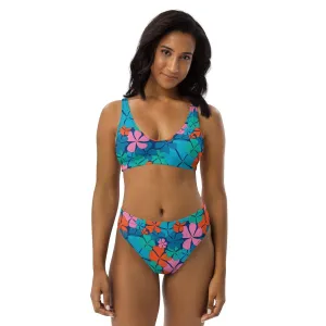ADELIE orange blue - Bikinis made of recycled material