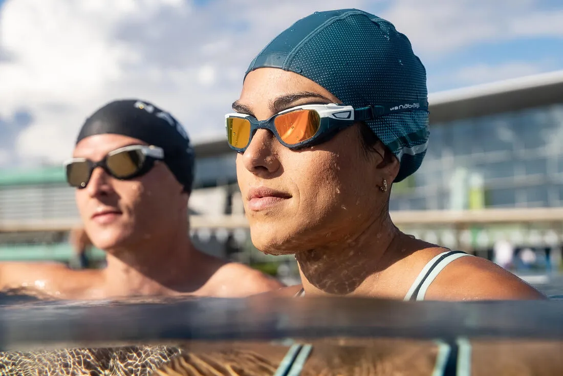 Adult & Kid's Swim Cap Size M - 500 Silimesh Mala Petrol
