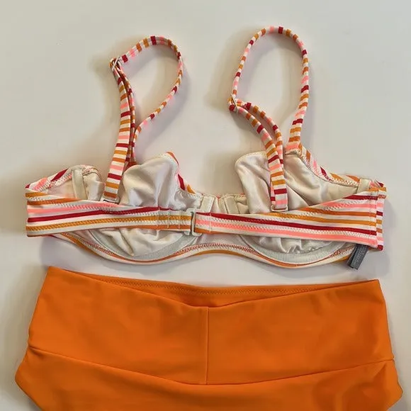 Aerie Inspired Vintage High-waisted Two-piece Swimsuit