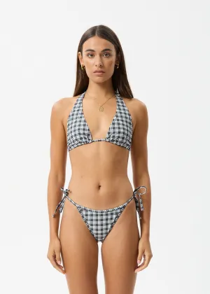 AFENDS Womens Asher - Check Bikini Bottom - Black Check