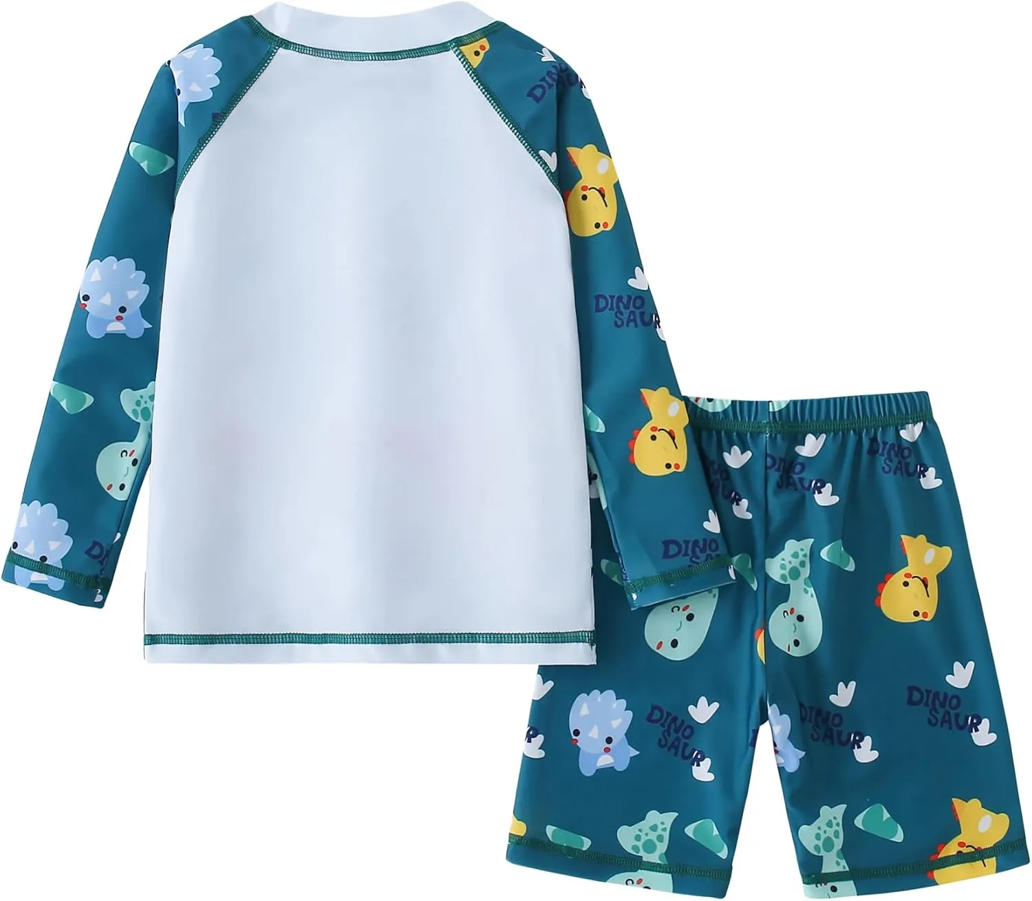 AIWUHE Toddler Boys Swimsuit Two Piece Rash Guard Shirt   Trunks Set Long Sleeve Swim Set Sunsuit Swimwear Bathing Suit 2-7Y