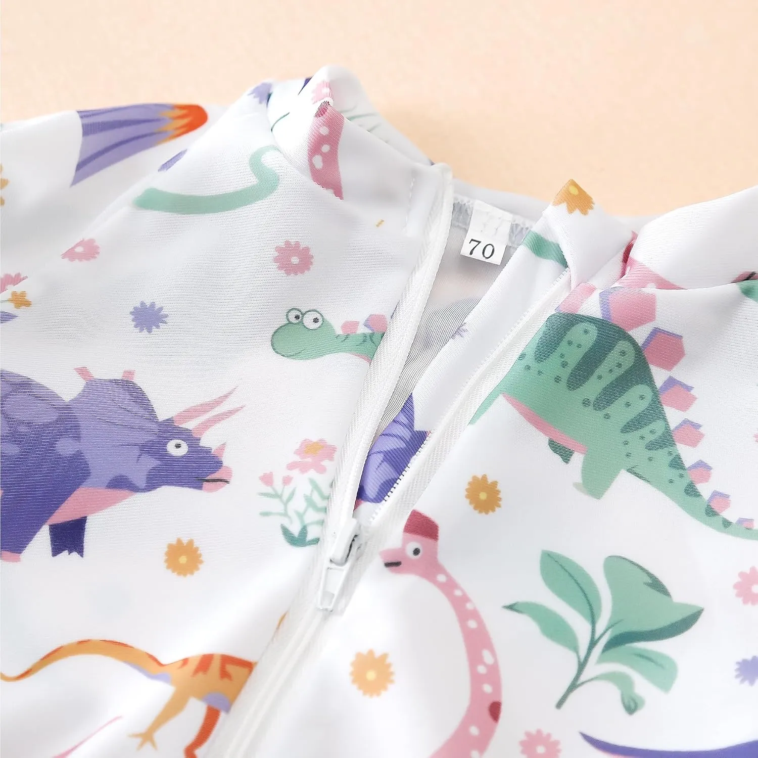 AIWUHE Toddler Girls Swimsuit One Piece Rash Guard Swimwear Short Sleeve Zipper Bathing Suit UPF 50  Sunsuit 6 Months-3 Years
