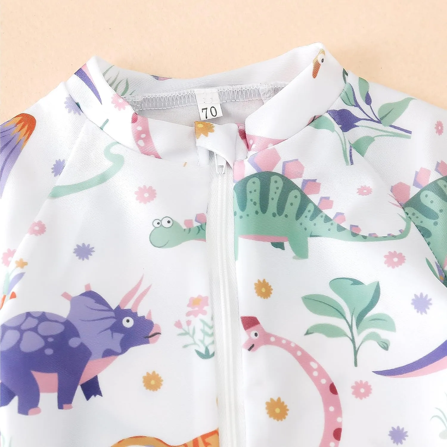 AIWUHE Toddler Girls Swimsuit One Piece Rash Guard Swimwear Short Sleeve Zipper Bathing Suit UPF 50  Sunsuit 6 Months-3 Years