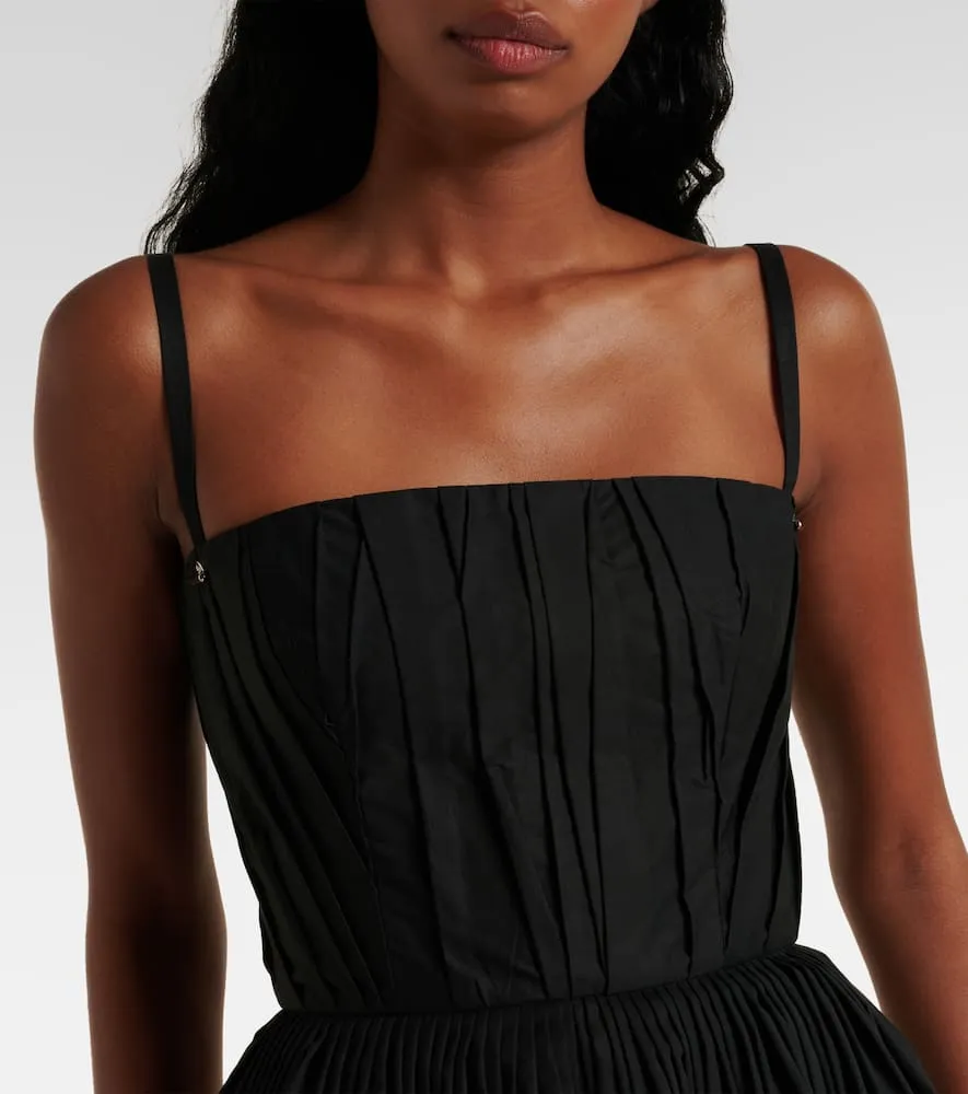 Alexander McQueen Gathered cotton poplin minidress