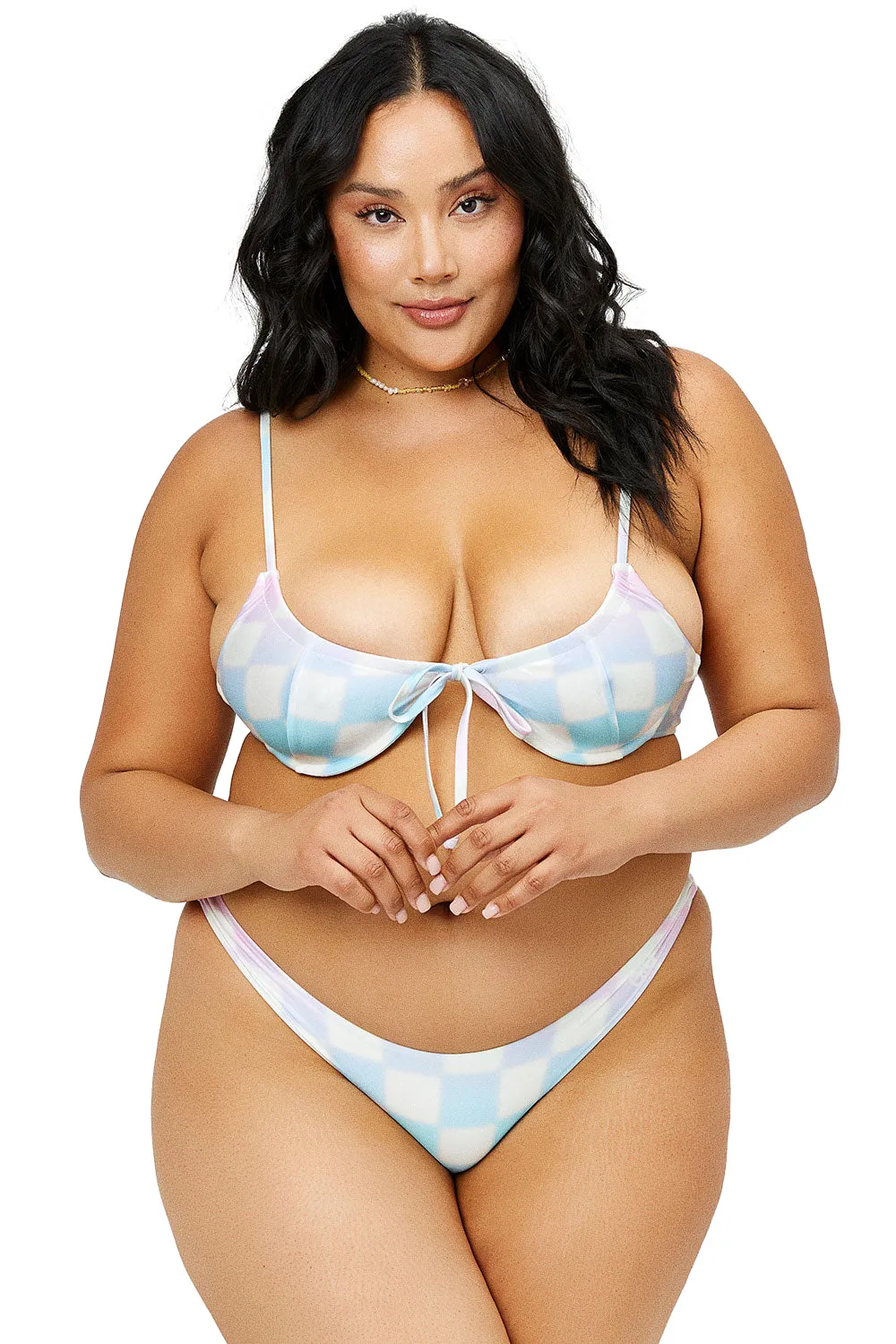 Alo x Frankies Bikinis Benji Top - Pastel Checker