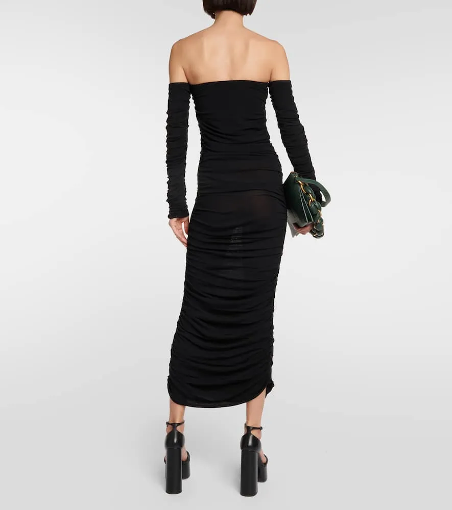 Altuzarra Trikera off-shoulder jersey maxi dress