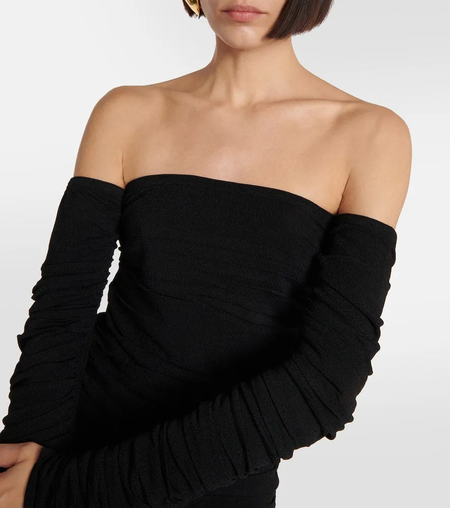 Altuzarra Trikera off-shoulder jersey maxi dress