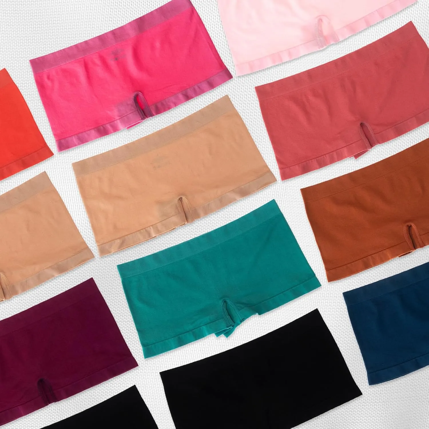 Alyce Ives Womens Seamless Boy Short Panties, Boyshort Boxer Briefs-12 Pack