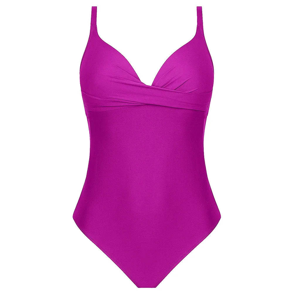 Antigel 'La Chiquissima' Contour Cup One-Piece Swimsuit in Mer Améthyste (Fuchsia)