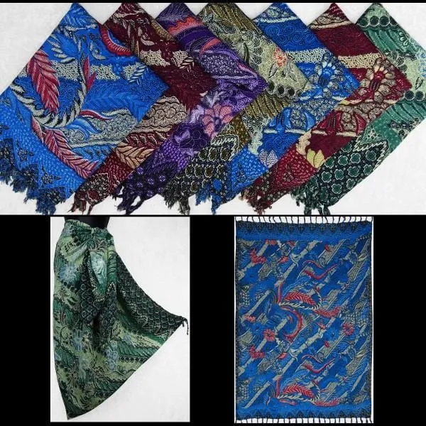 Antique Traditional Batik Print Sarongs