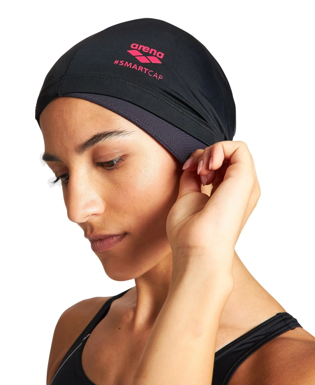 arena Smartcap Black Swim Cap