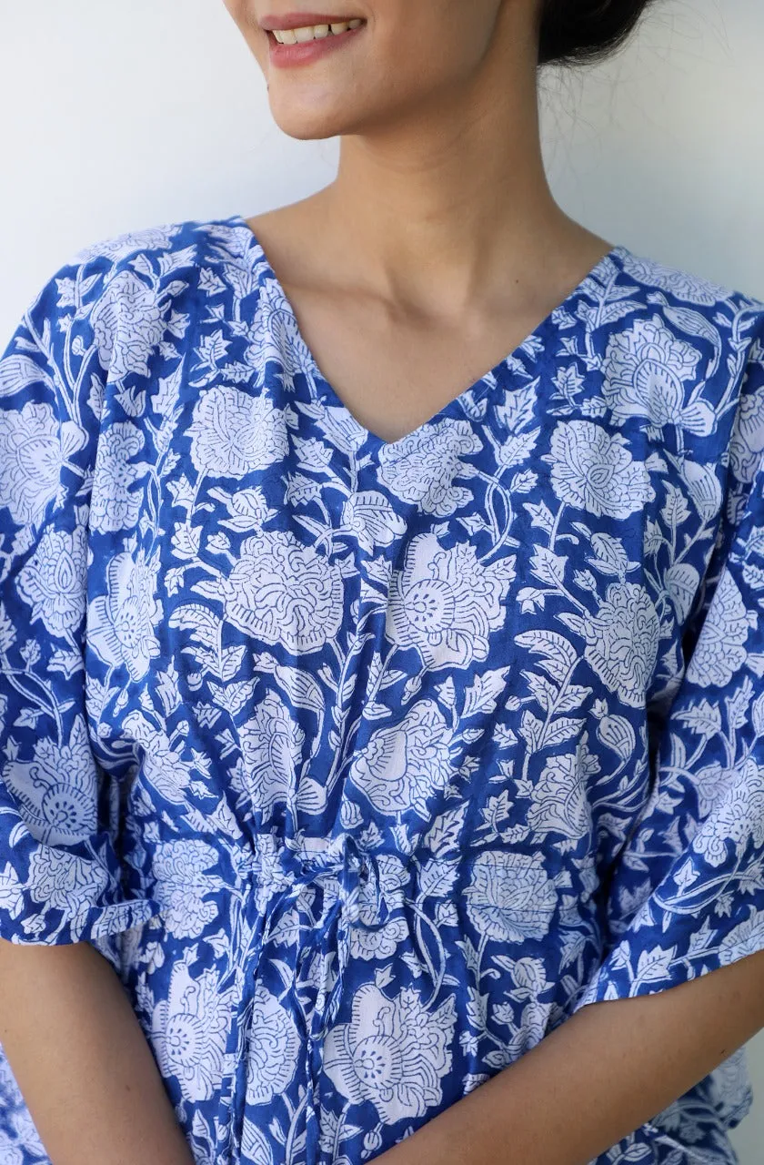 Asma Hand Block Cotton Kaftan