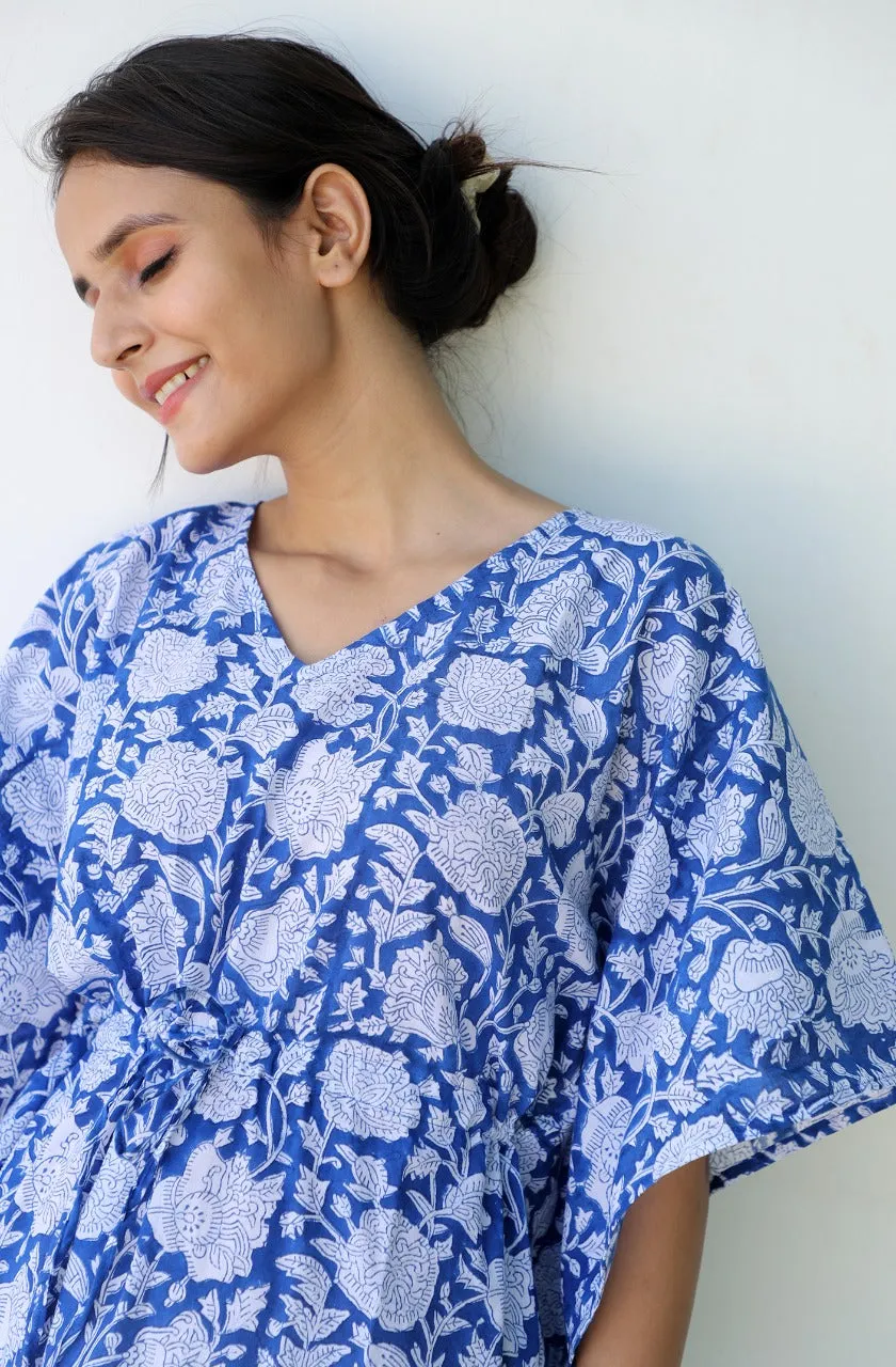 Asma Hand Block Cotton Kaftan