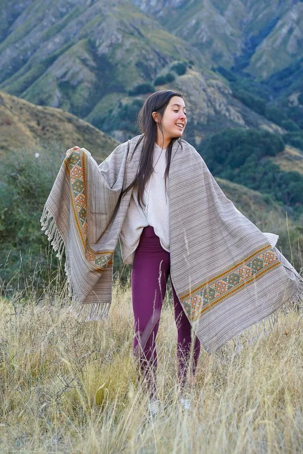 Aztec Border Shawl