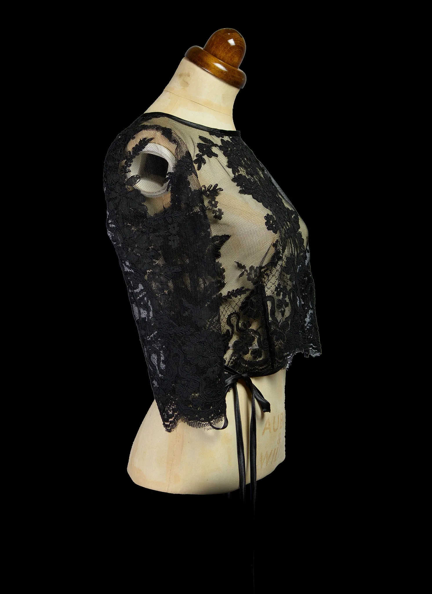 Babette - Black Corded Lace Top