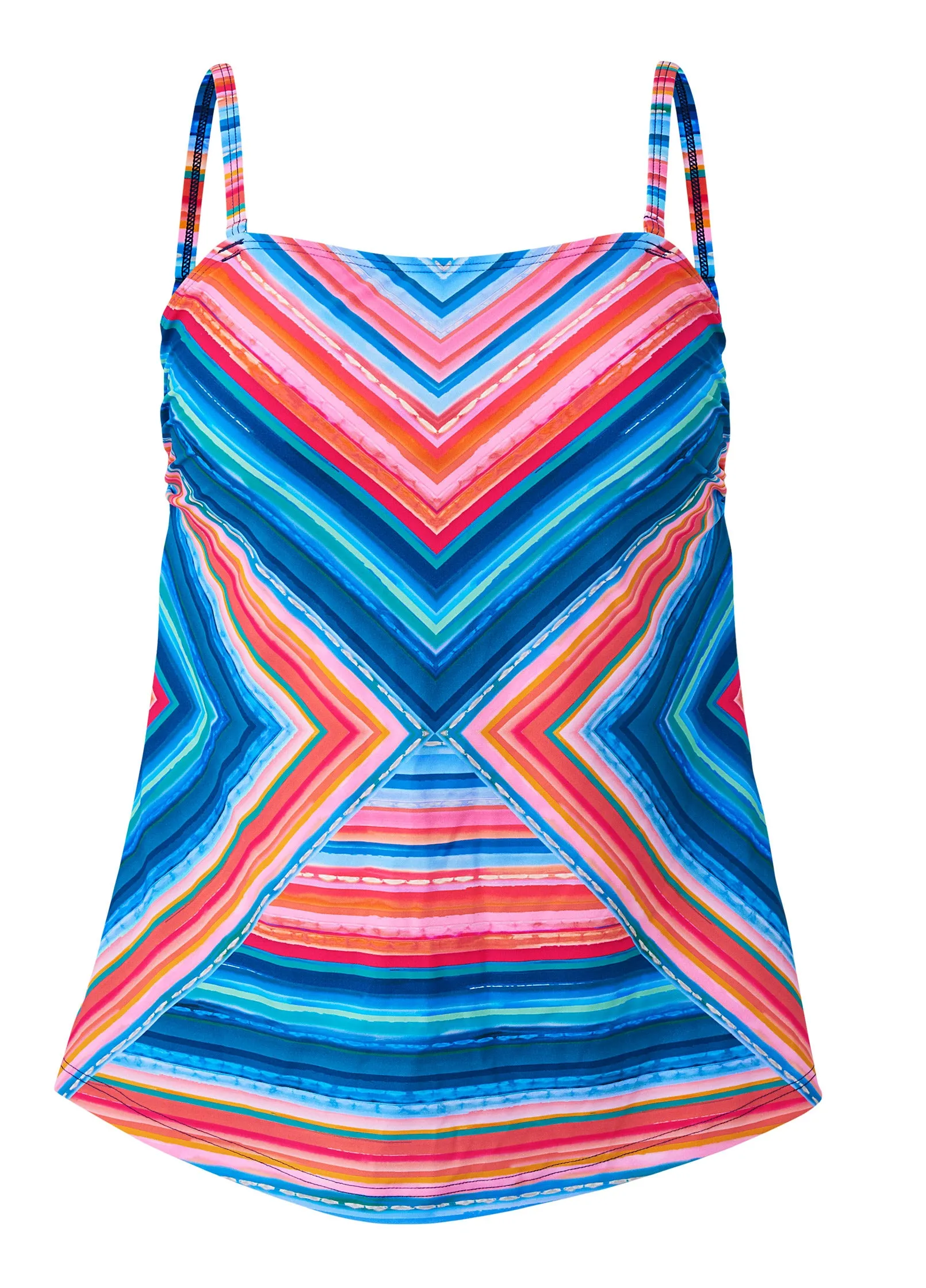 Bandeau Tankini Set - Neon Gaze