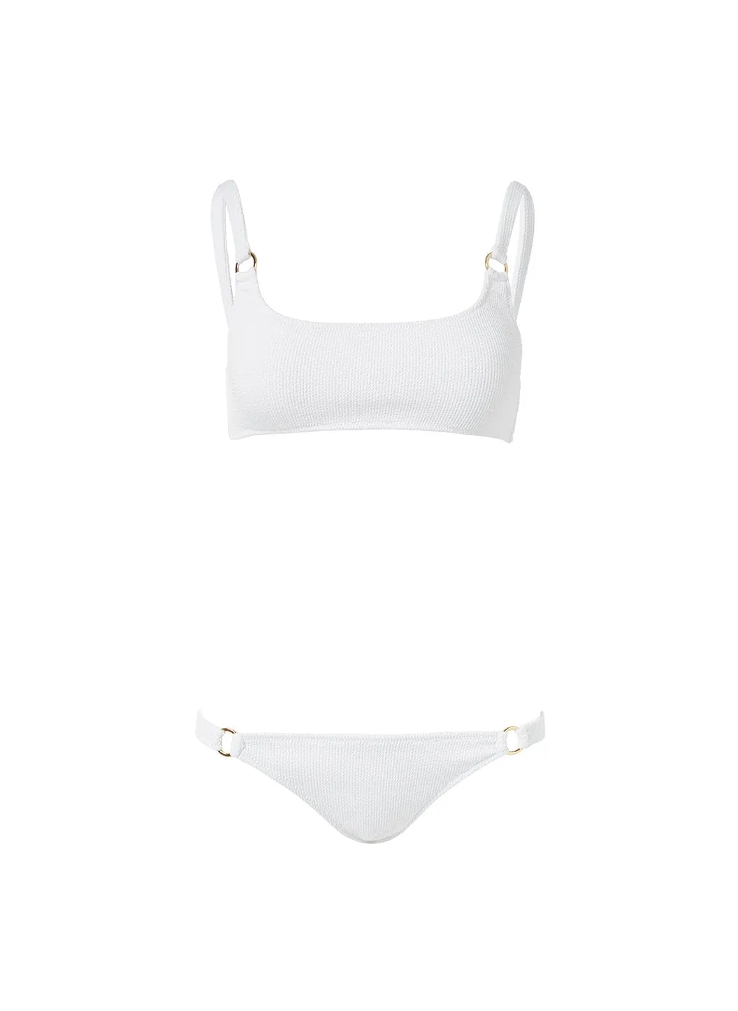 Bari Cream Ridges Bikini Bottom