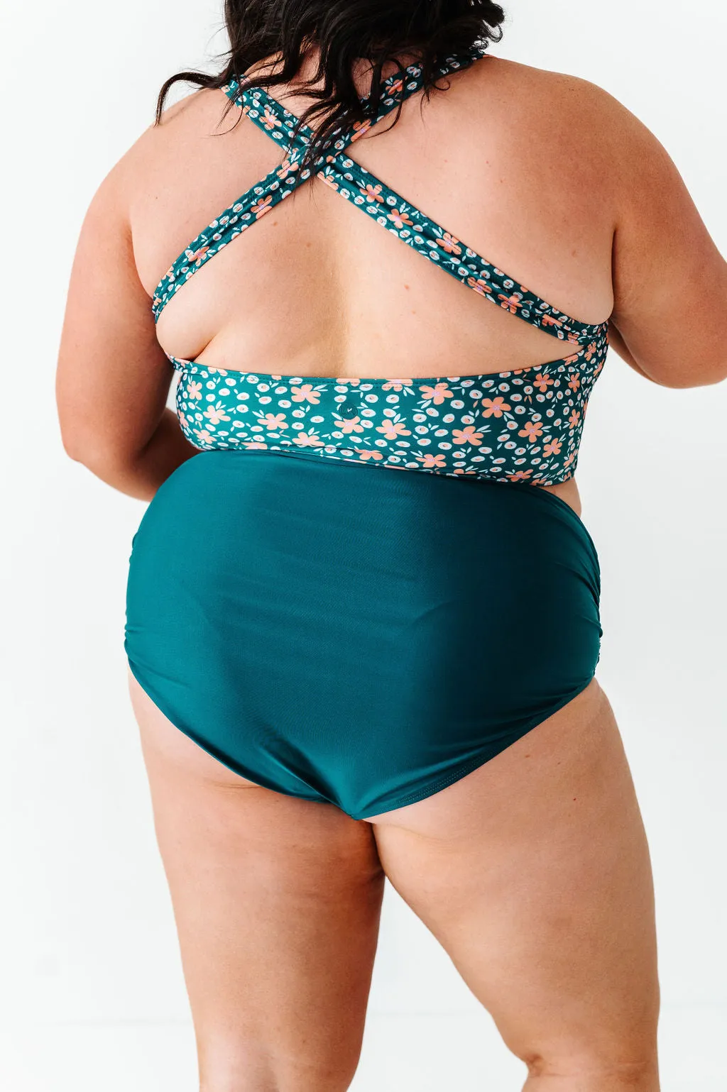 Basic Beach Ruched Bottoms in Laguna