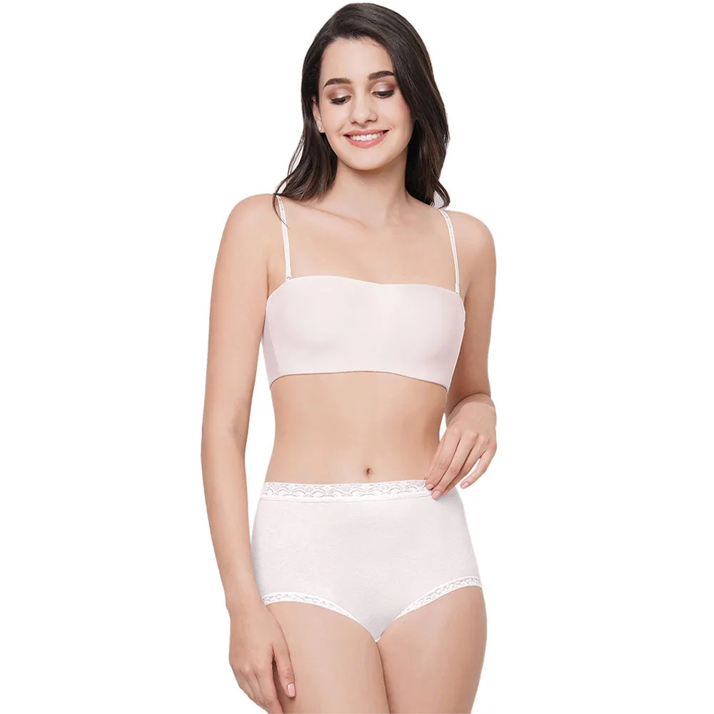 Basic Mold Padded Wired Half Cup Strapless Bandeau T-Shirt Bra - Light Pink