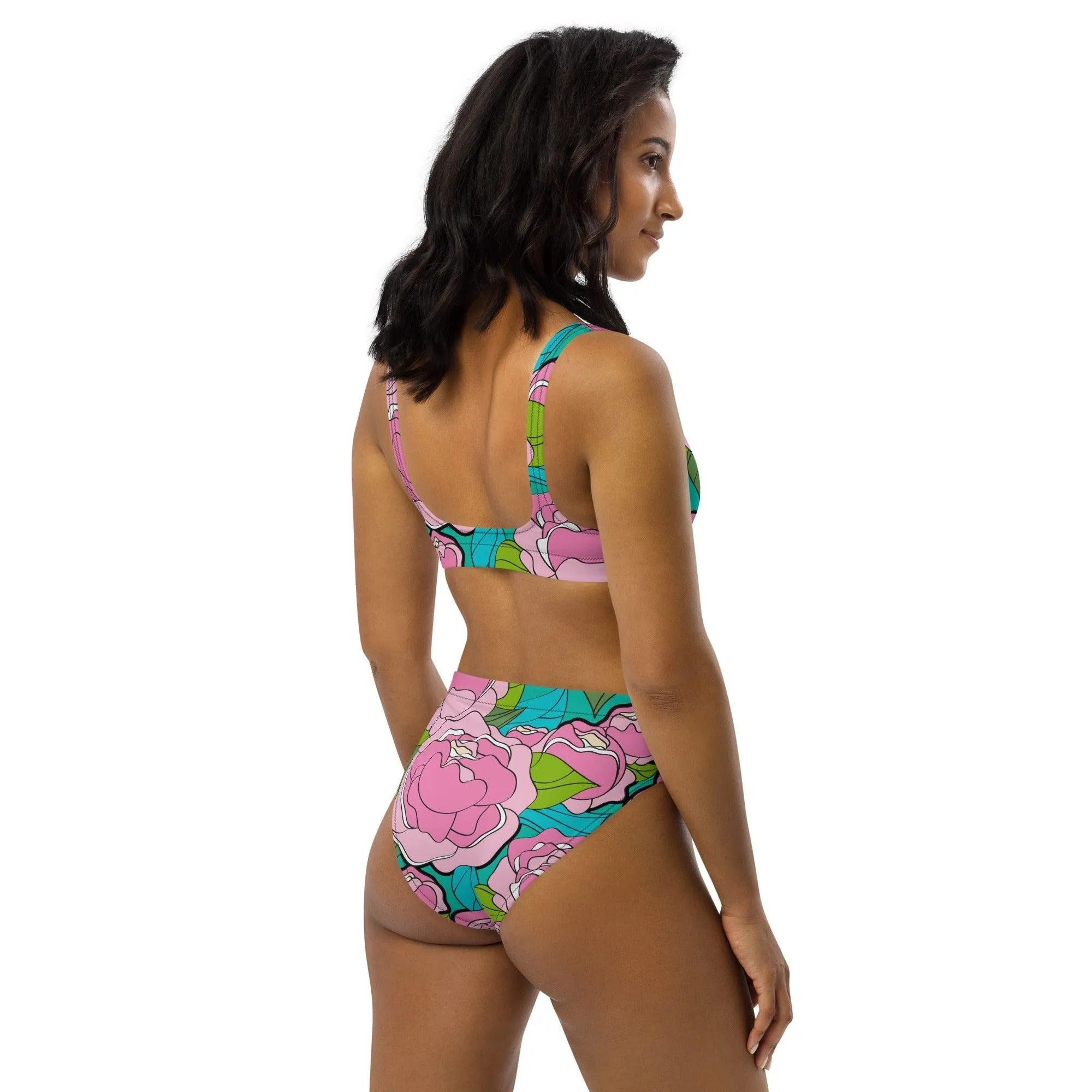 BE MY ONLY pink turquoise - Bikinis made of recycled material