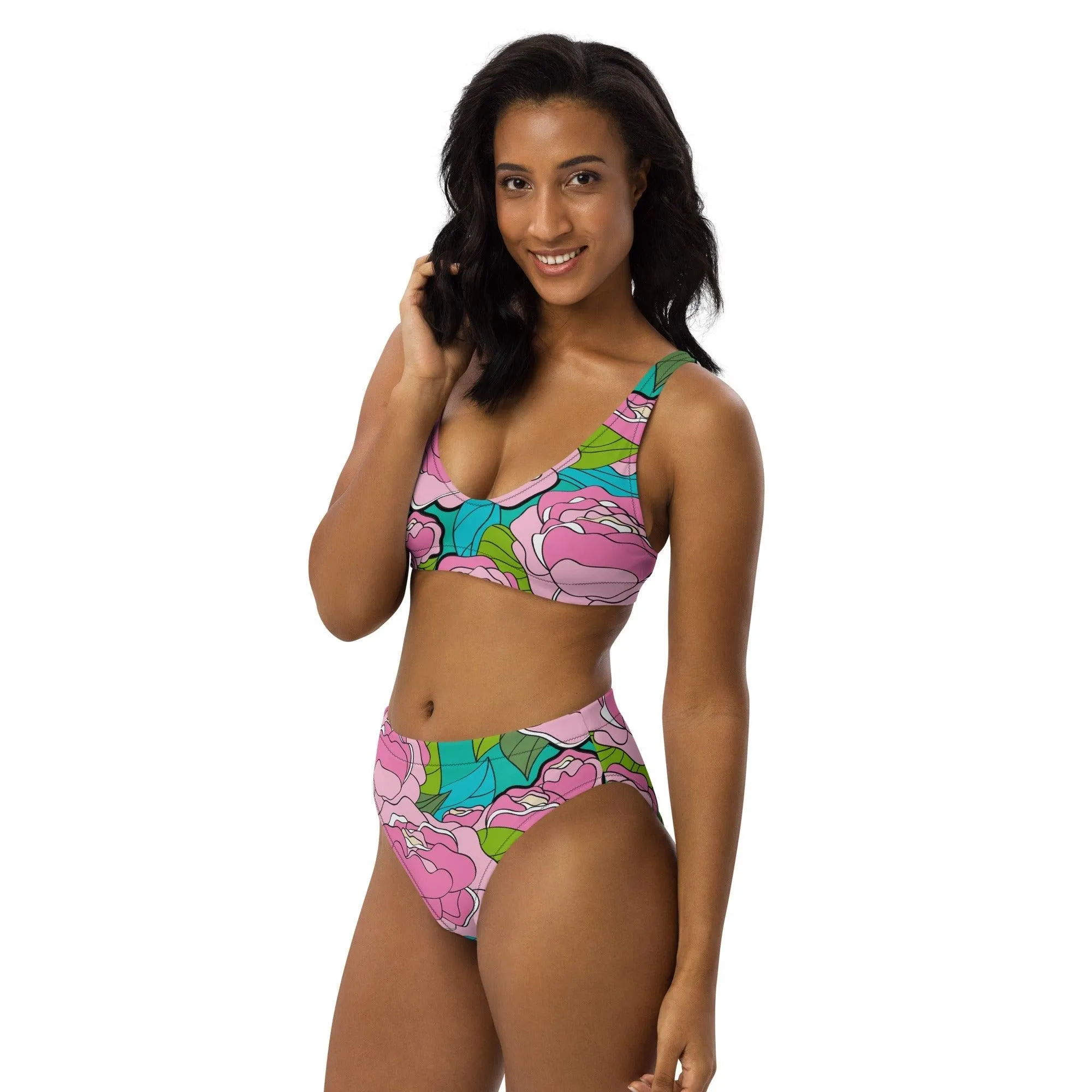 BE MY ONLY pink turquoise - Bikinis made of recycled material