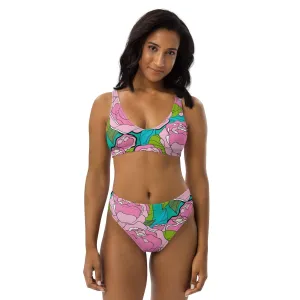 BE MY ONLY pink turquoise - Bikinis made of recycled material