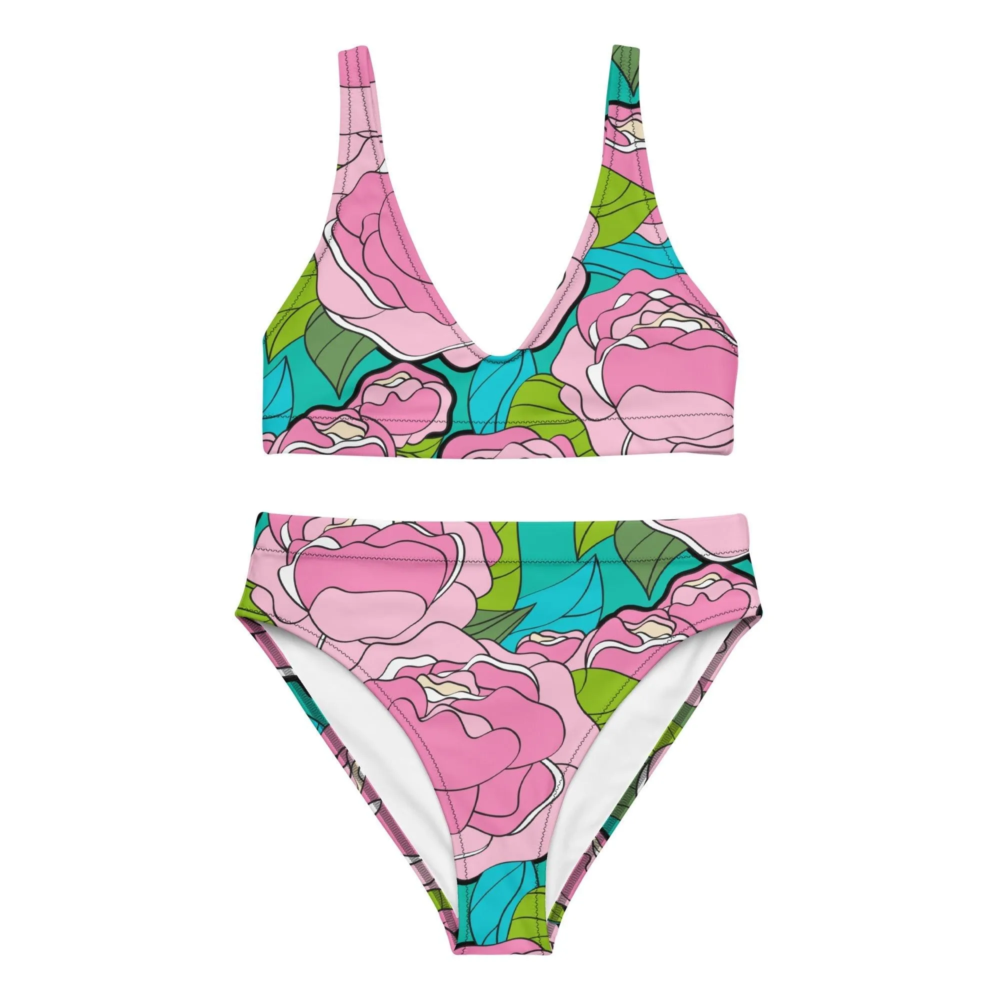BE MY ONLY pink turquoise - Bikinis made of recycled material