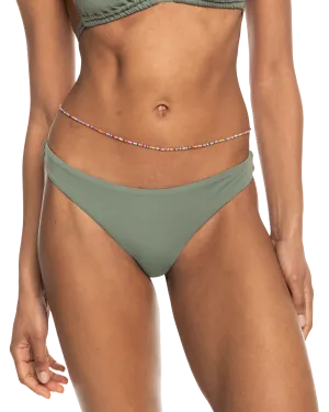Beach Classics Tanga Bikini Bottoms in Agave Green