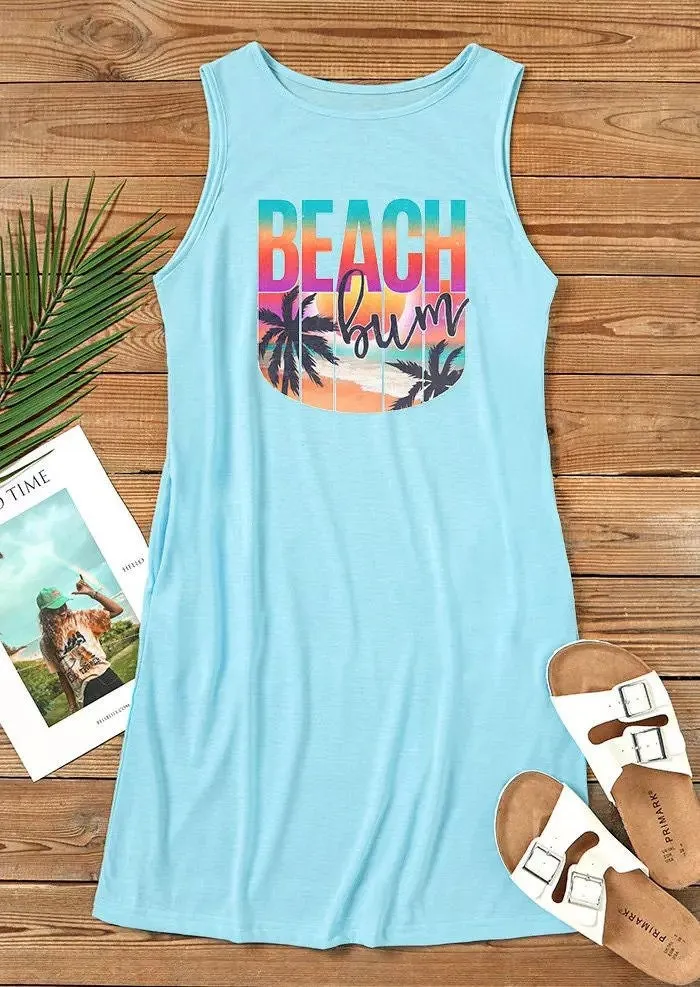 Beach Coconut Tree Mini Dress
