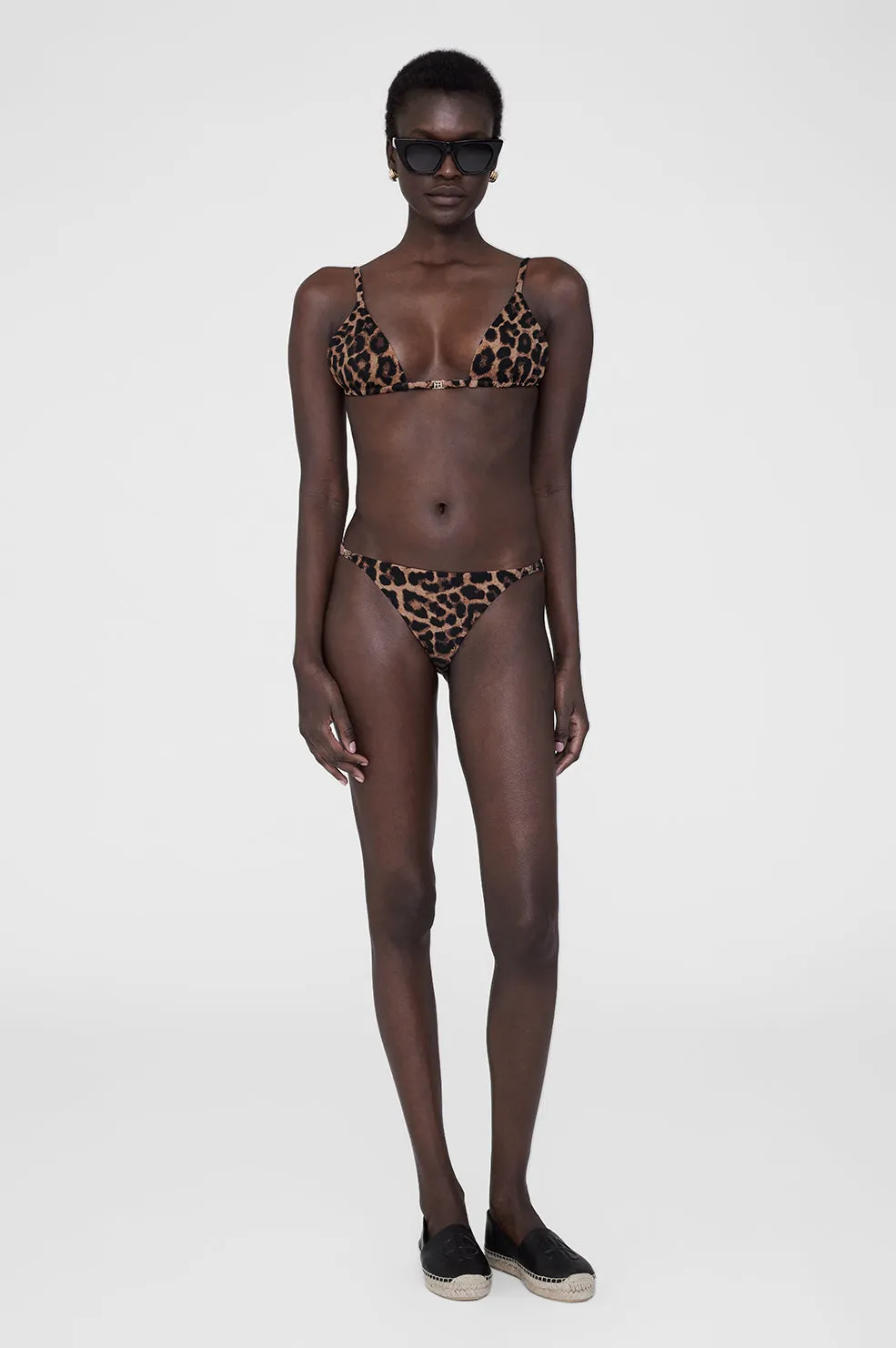 Bellamy Bikini Bottom - Black And Brown Leopard