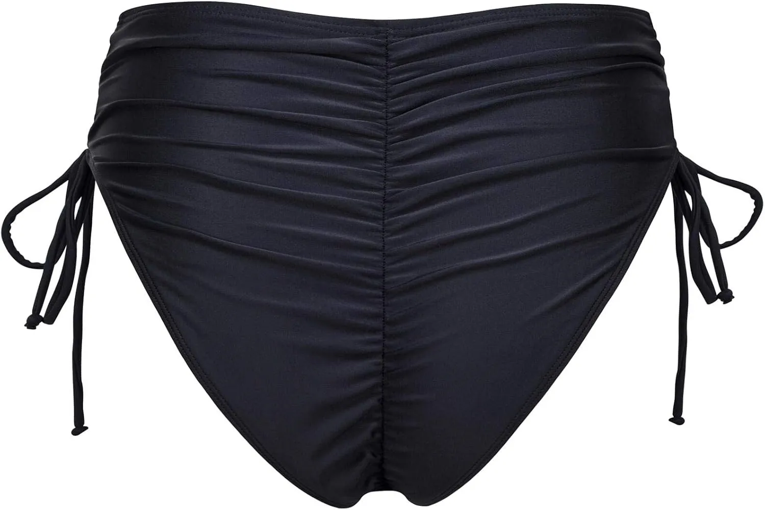 Bestselling Curvy High Waist Strappy Tie Side Ruched Retro Cut Leg Lace Up Cheeky Swim Briefs Bikini Bottom
