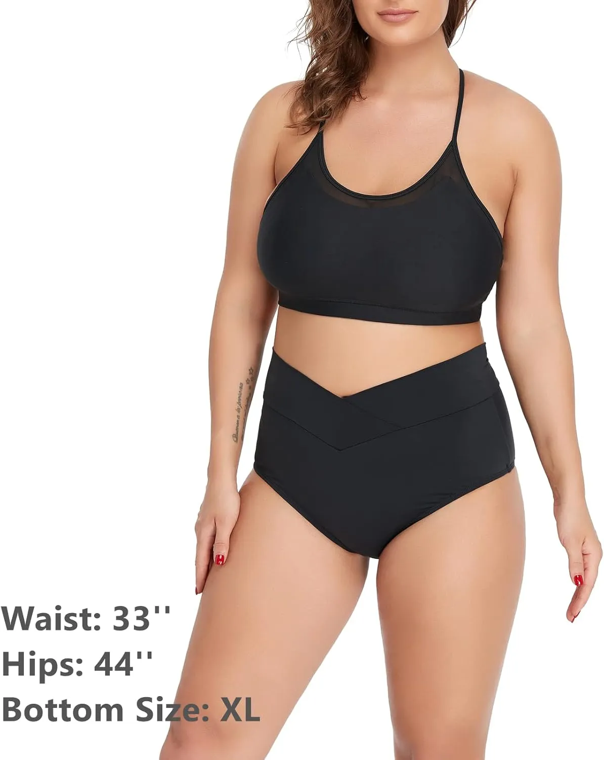 Bestselling Trimmer Curvy Women Swimsuit Crossover High Waist Cheeky Ruched Bikini Swimwear Tankini Bottom